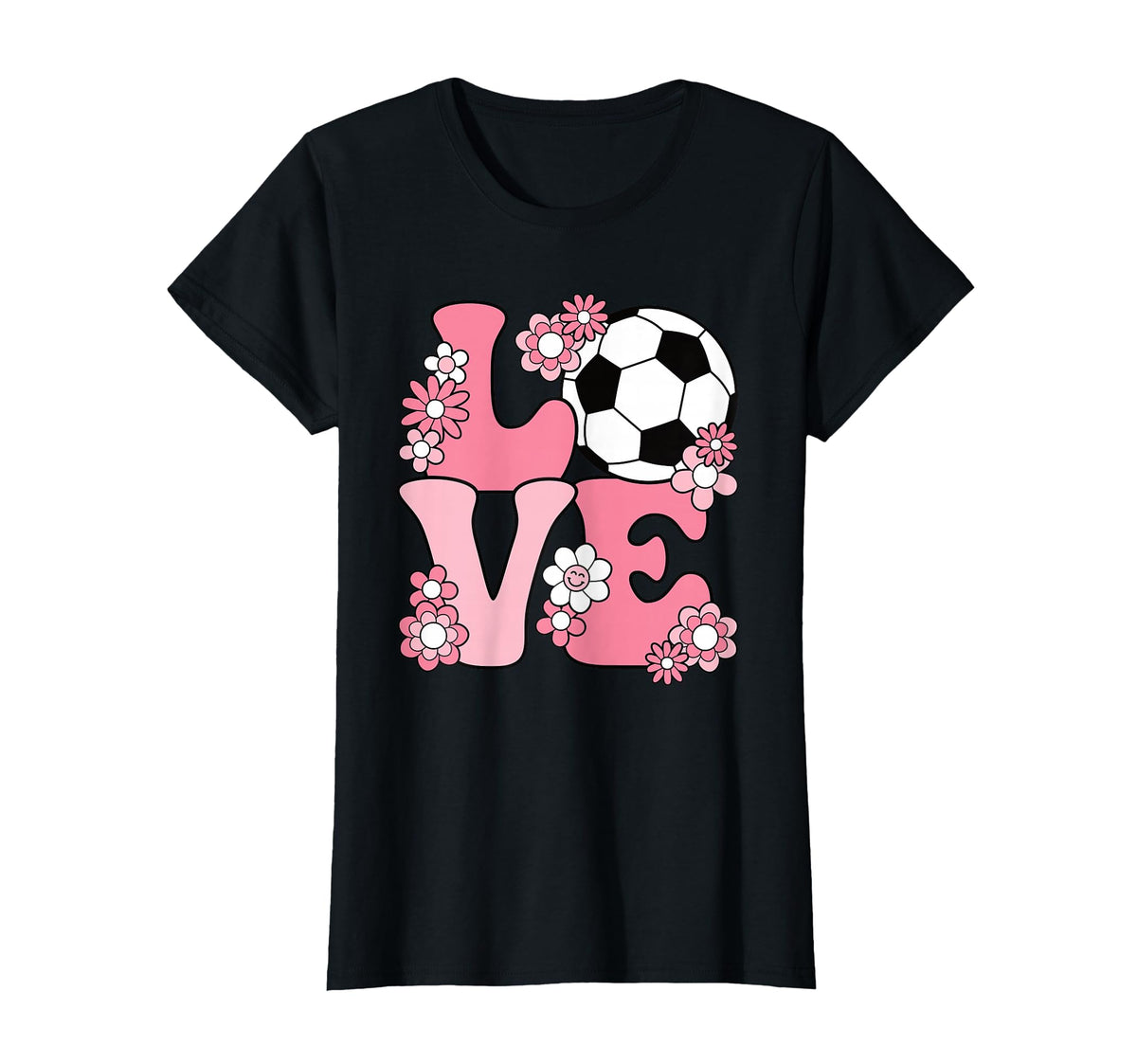 Groovy Soccer Love Soccer Player T-Shirt - Novelty Apparel for Adults