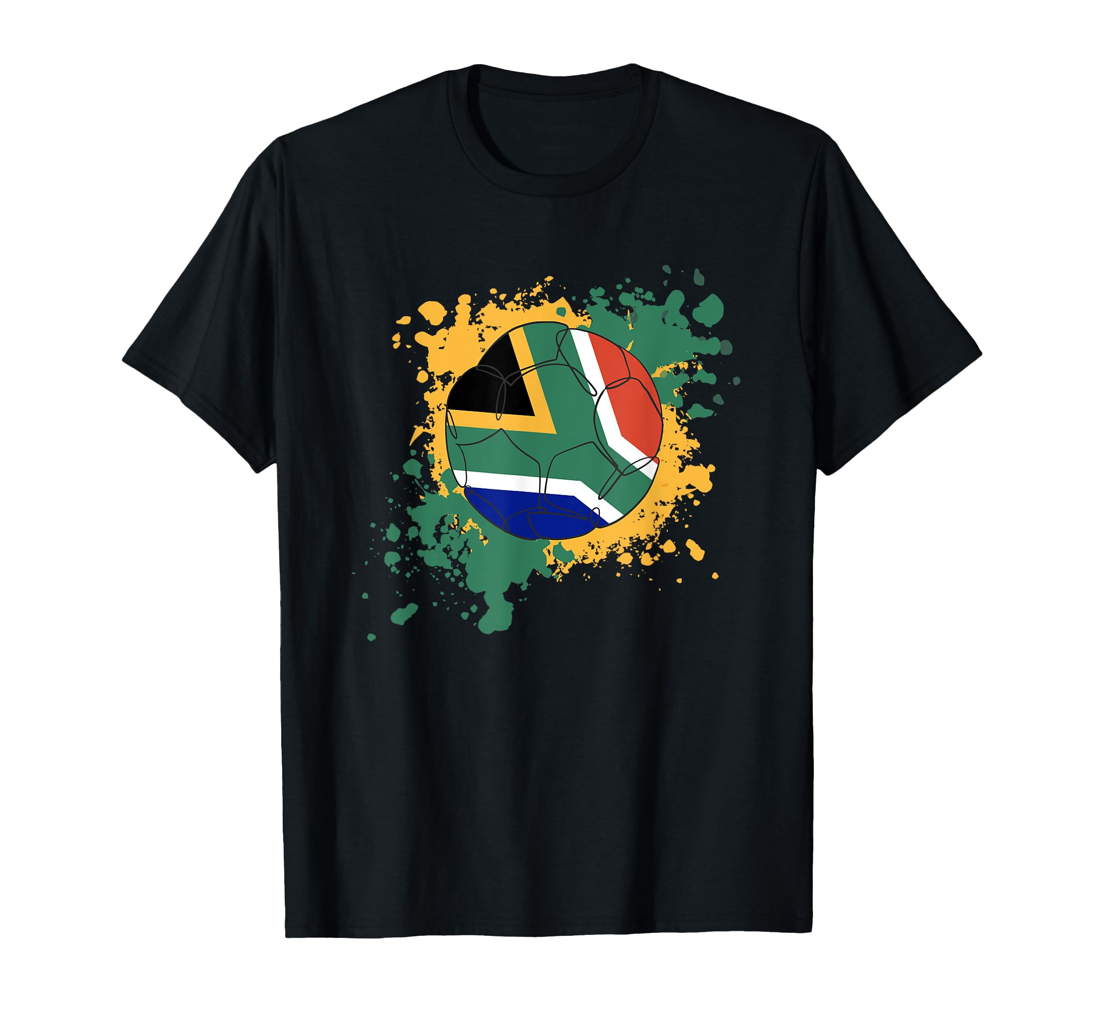 Soccer Ball Flag South Africa T-Shirt - Aesthetic Graphic Men Women