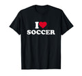 I Love Heart Soccer Lover Player T-Shirt - Graphic Print for Adults