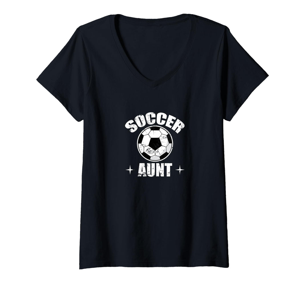 Soccer Auntfootballgoal Cheer Aunt Life T-Shirt - Graphic Print Men Women