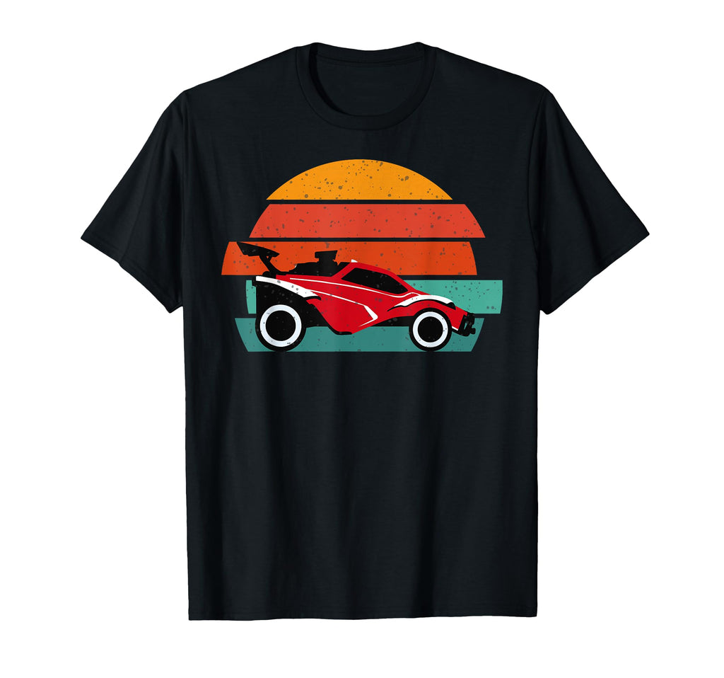 Octane Rocket Soccer Sunset Distressed T-Shirt - Fun Novelty Design Unisex