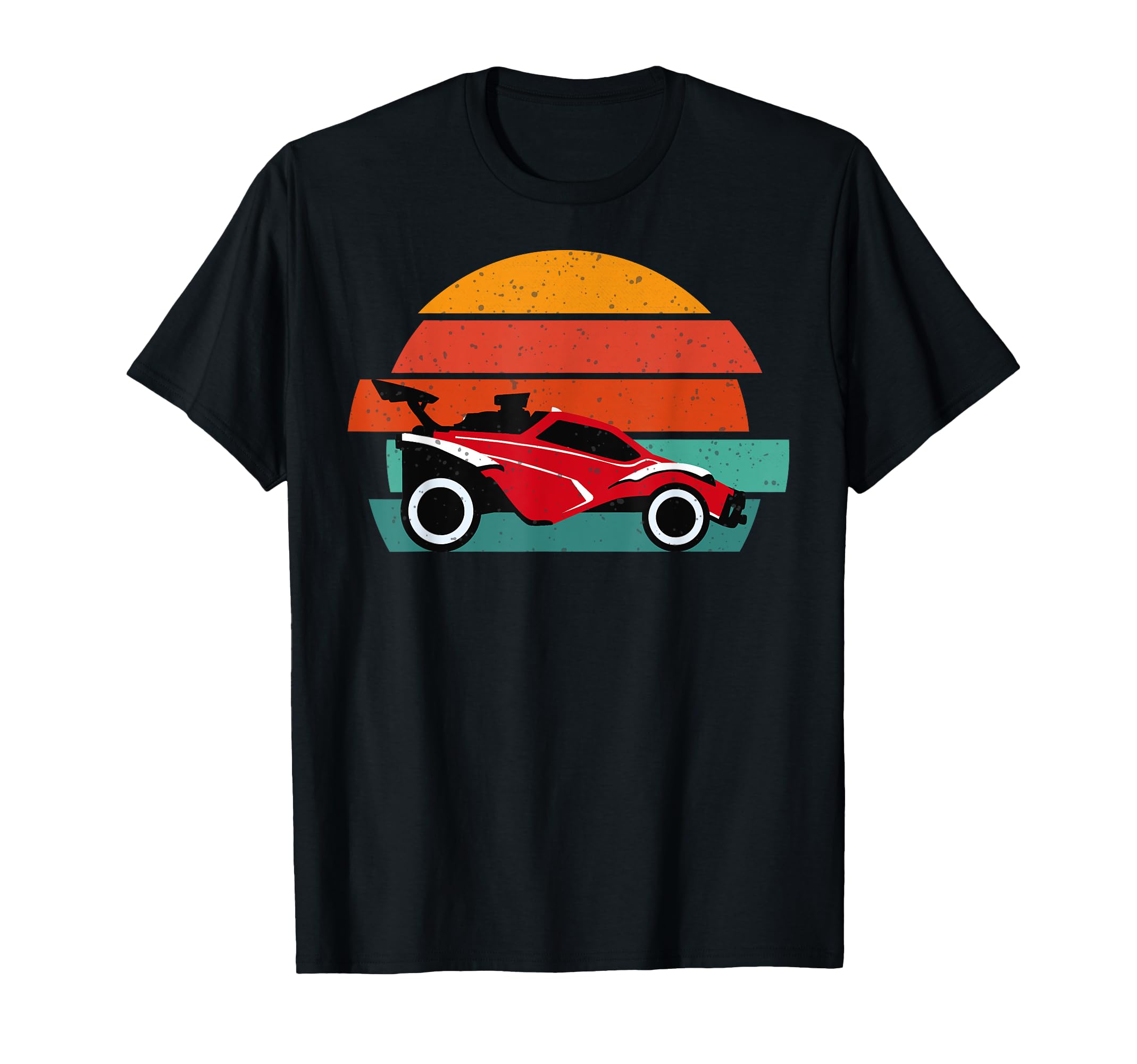 Octane Rocket Soccer Sunset Distressed T-Shirt - Fun Novelty Design Unisex