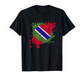 Soccer Ball Flag Gambia T-Shirt - Aesthetic Graphic Unisex