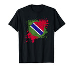Soccer Ball Flag Gambia T-Shirt - Aesthetic Graphic Unisex