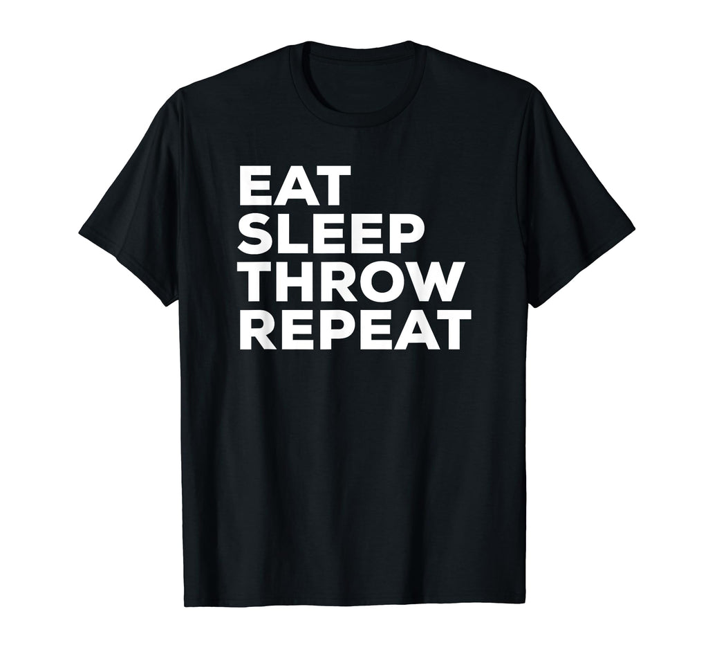 Eat Sleep Throw Repeat Sports Gym T-Shirt - Trendy Graphic Unisex