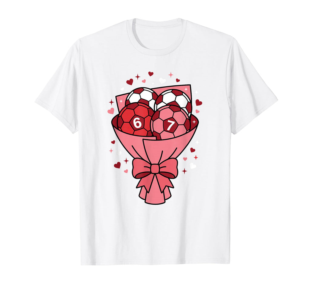 Valentine Soccer Game Love Football 6 T-Shirt - Novelty Apparel for Adults