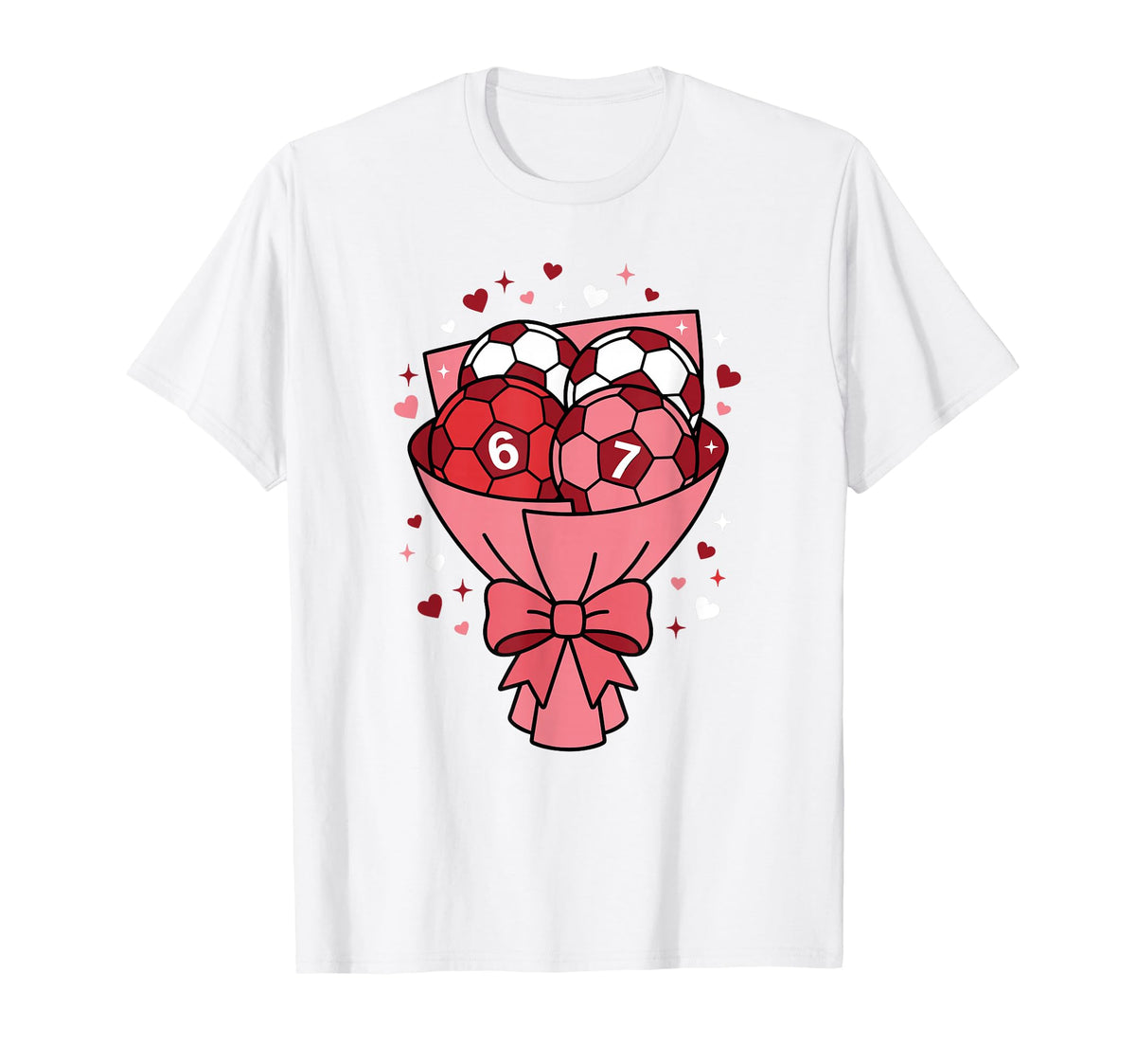 Valentine Soccer Game Love Football 6 T-Shirt - Novelty Apparel for Adults