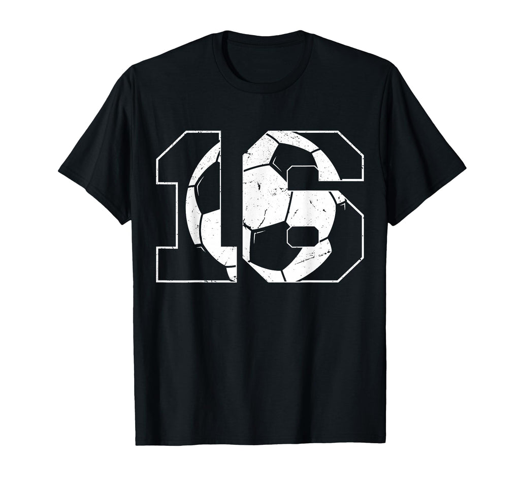 16Th Birthday Soccer Player T-Shirt - Fun Novelty Design Men Women