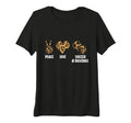 Womens Peace Love Soccer T-Shirt - Casual Everyday Wear for Adults