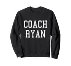 Coach Ryan Custom Football Soccer Sweatshirt - Minimalist Print for Adults