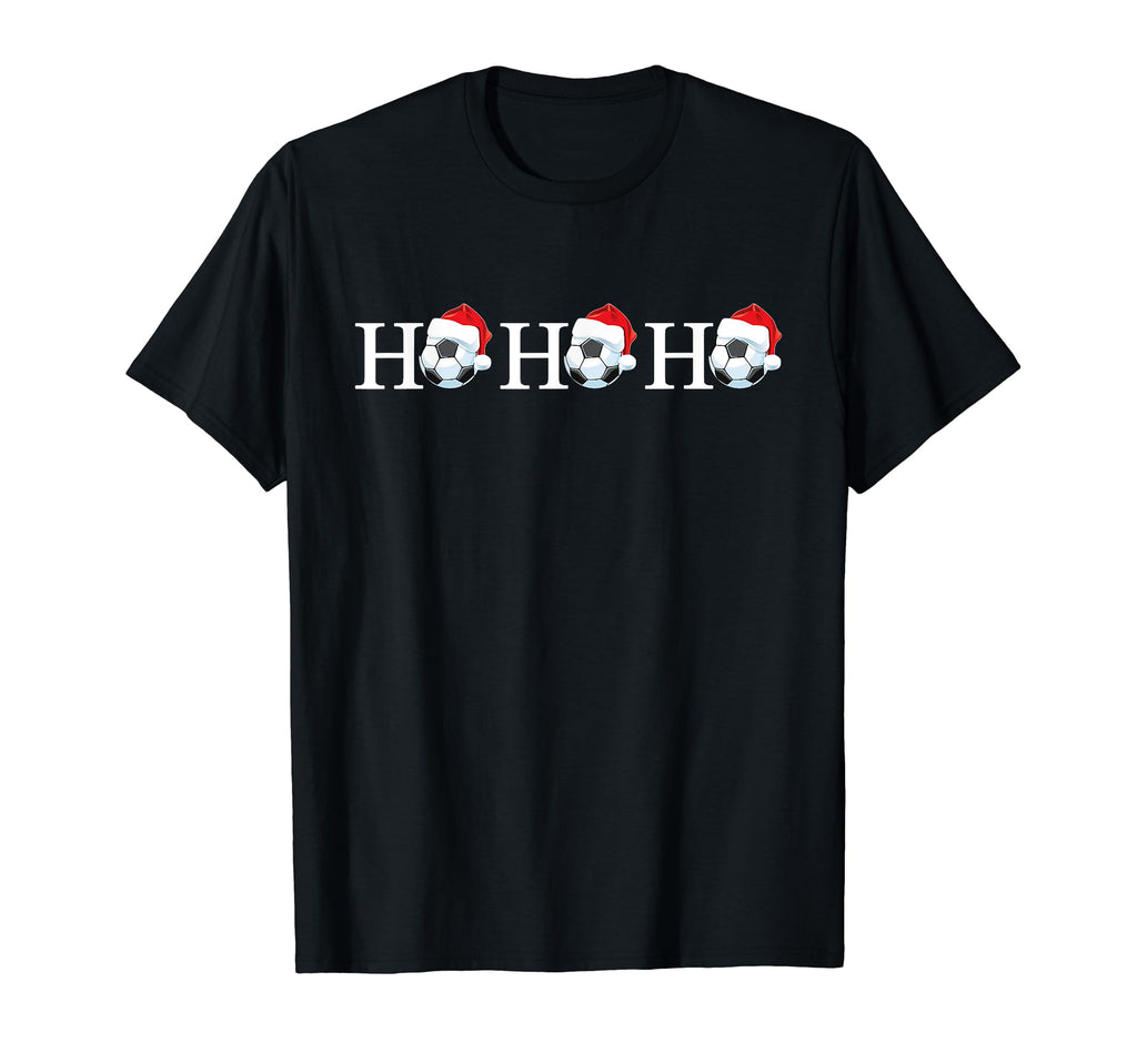 Ho Ho Ho Soccer Ball Mens Funny Soccer T-Shirt - Graphic Print Men Women