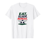 Eat Sleep Soccer Repeat Funny T-Shirt - Fun Novelty Design for Adults