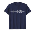 Heartbeat Soccer Lover Soccer Fans T-Shirt - Fun Novelty Design for Adults