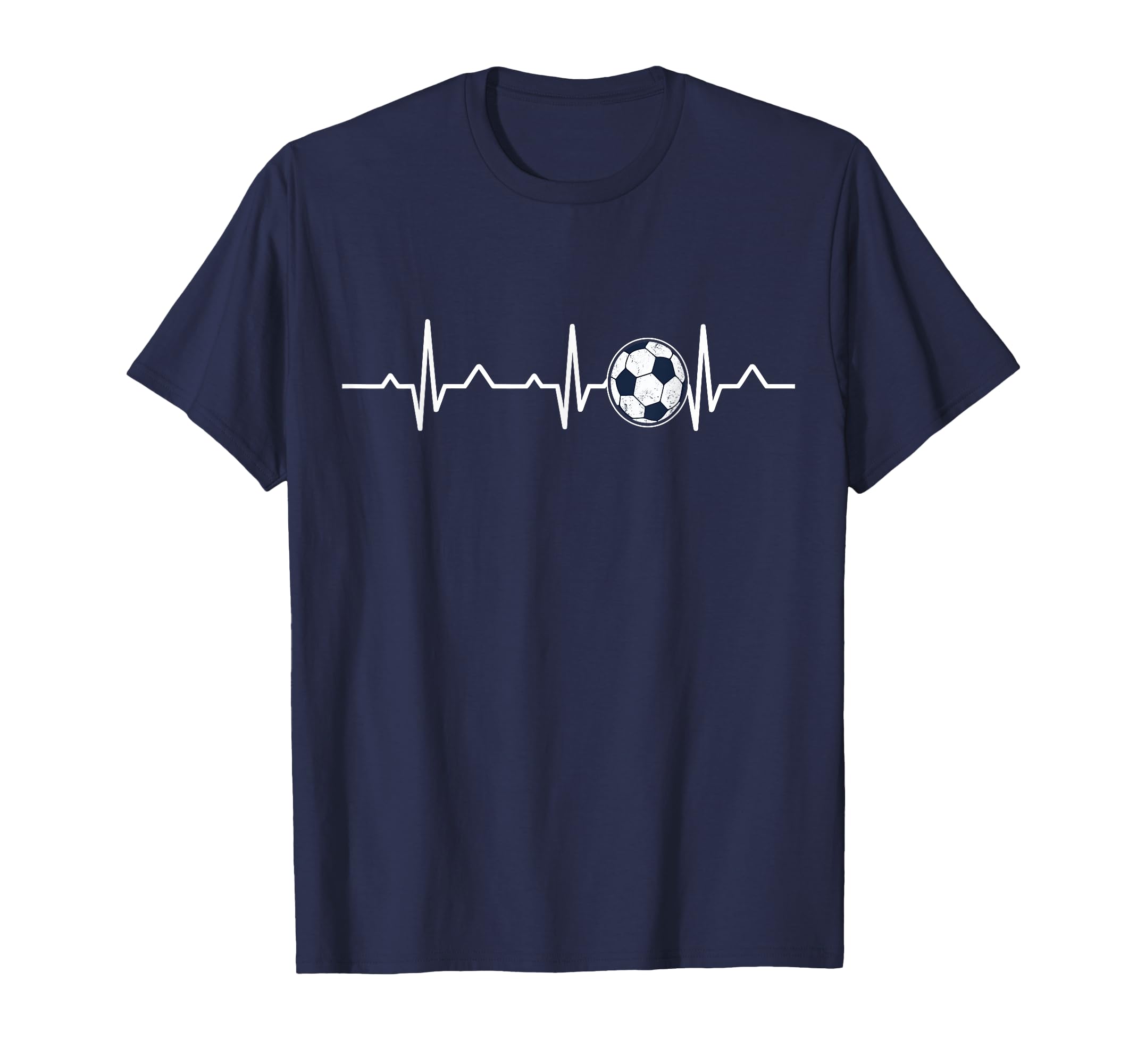 Heartbeat Soccer Lover Soccer Fans T-Shirt - Fun Novelty Design for Adults