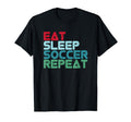 Football Football Player Eat Sleep T-Shirt - Graphic Print Men Women