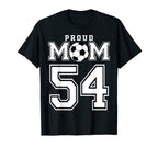 Number 54 Custom Proud Soccer Futbol T-Shirt - Minimalist Print Men Women