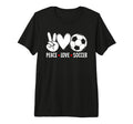Peace Love Soccer Funny Soccer Player T-Shirt - Aesthetic Graphic Unisex