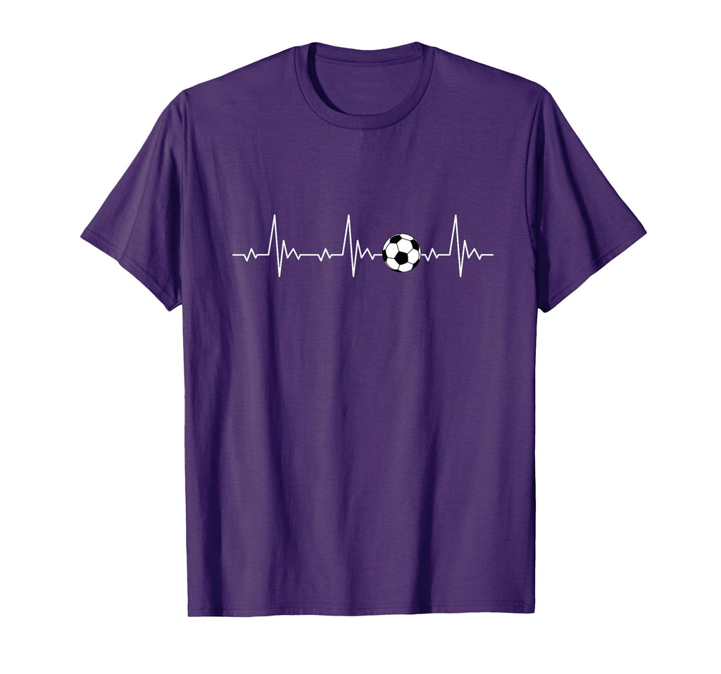 Soccer Ball Heartbeat Soccer Players T-Shirt - Streetwear Style for Adults