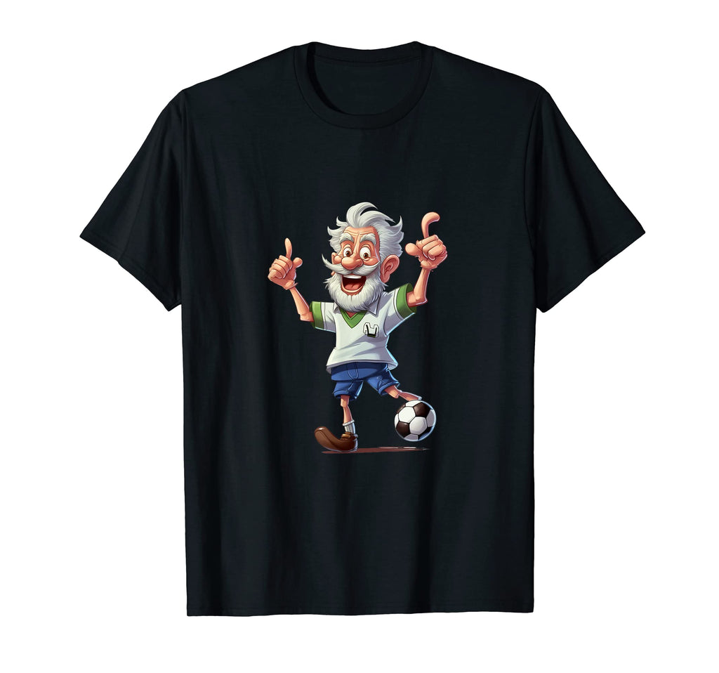 Soccer Grandpa Grandfather Soccer T-Shirt - Minimalist Print for Adults