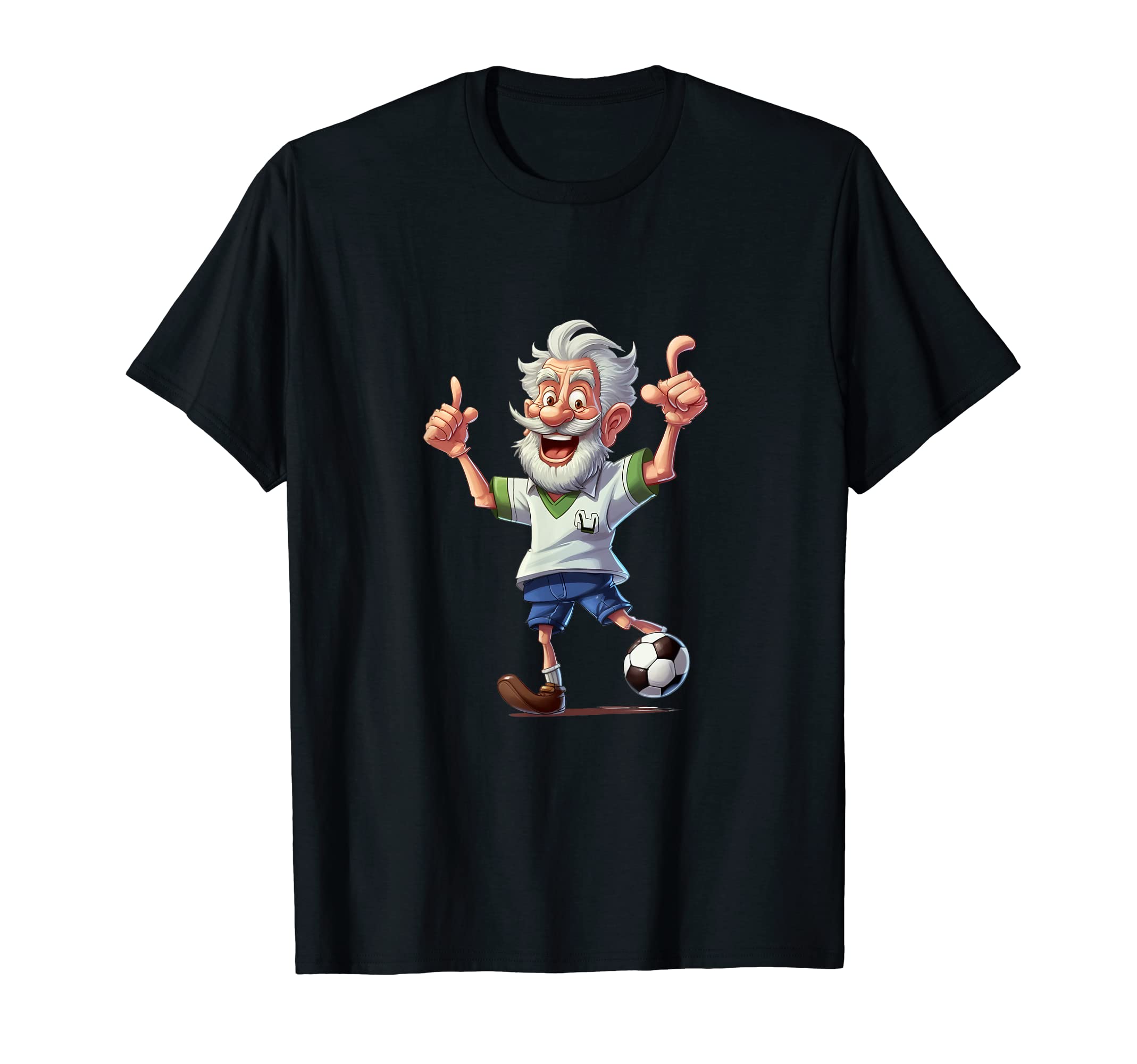 Soccer Grandpa Grandfather Soccer T-Shirt - Minimalist Print for Adults