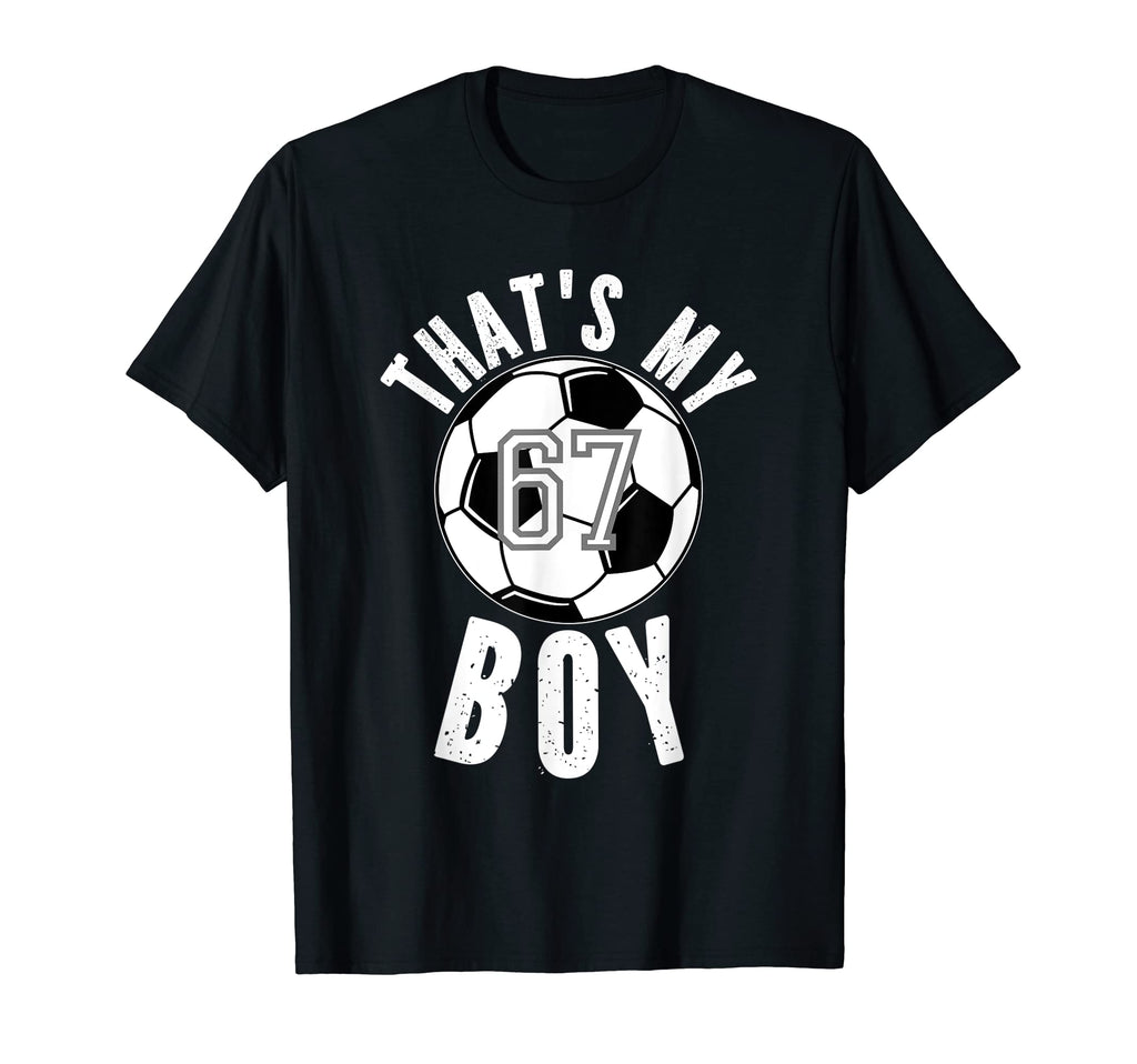 Thats My Jersey Number 67 Soccer Mom T-Shirt - Minimalist Print for Adults
