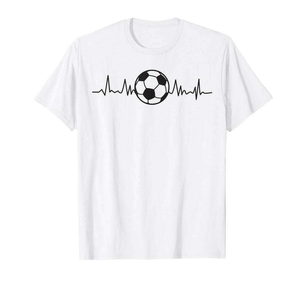 Soccer Heartbeat Soccer Ball Soccer T-Shirt - Unique Graphic for Adults