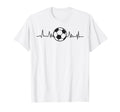 Soccer Heartbeat Soccer Ball Soccer T-Shirt - Unique Graphic for Adults