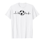 Soccer Heartbeat Soccer Ball Soccer T-Shirt - Unique Graphic for Adults