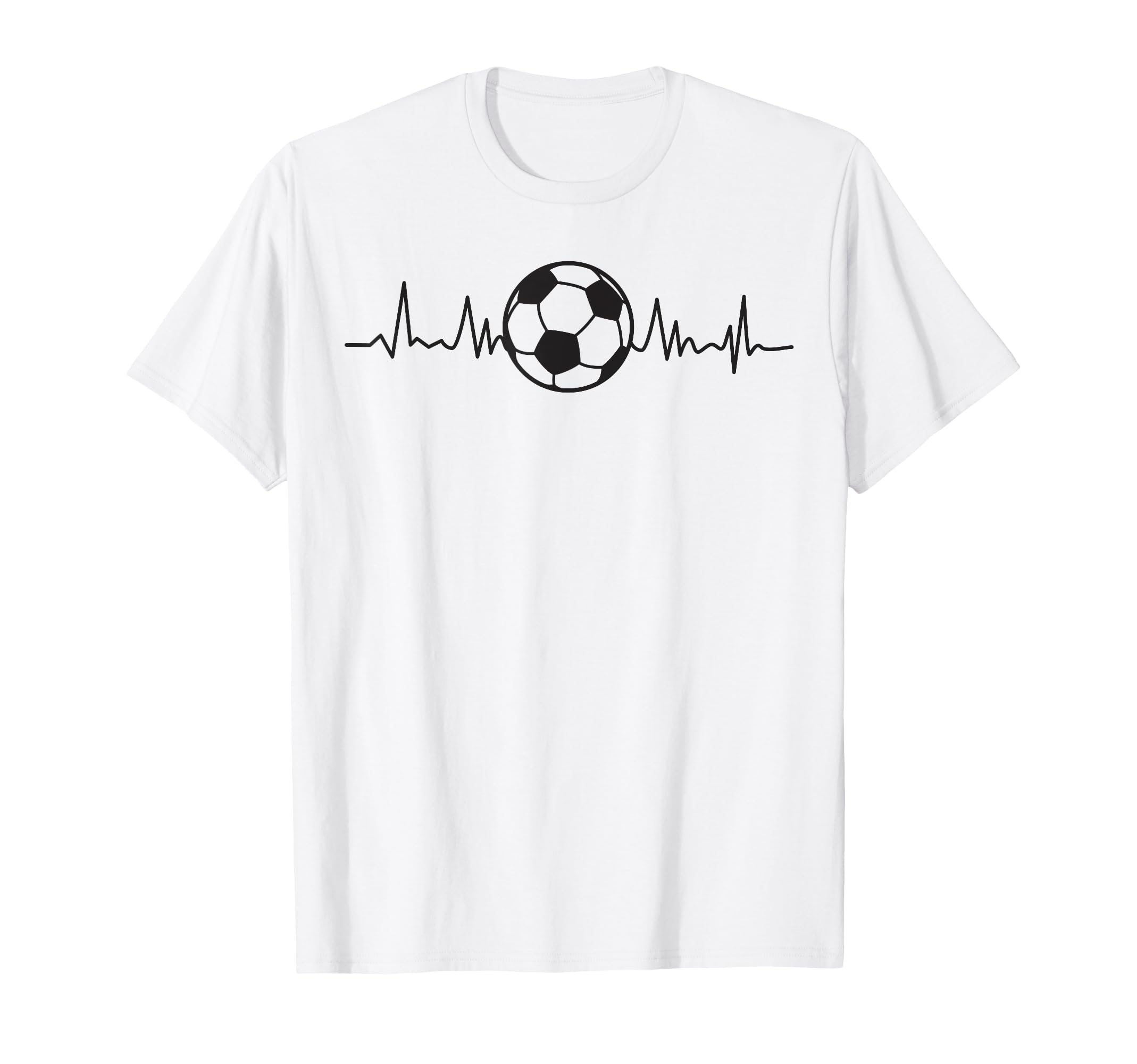 Soccer Heartbeat Soccer Ball Soccer T-Shirt - Unique Graphic for Adults