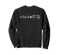 Funny Soccer Heartbeat Ecg Football Goal Sweatshirt - Graphic Print Unisex