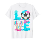 Soccer Love Dripping Ball Cleats T-Shirt - Custom Art Print for Adults