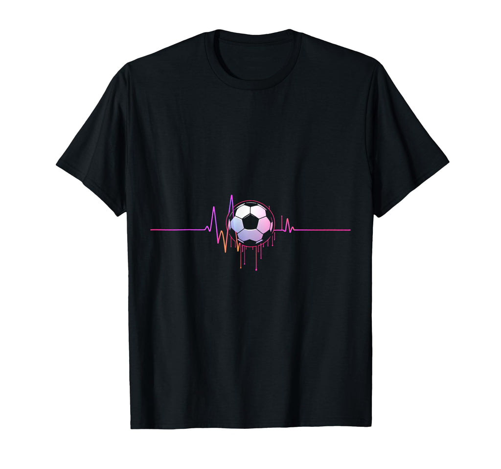 Soccer Heartbeat Minimalist T-Shirt - Graphic Print for Adults