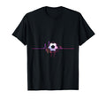 Soccer Heartbeat Minimalist T-Shirt - Graphic Print for Adults