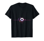 Soccer Heartbeat Minimalist T-Shirt - Graphic Print for Adults