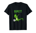 Goal Dabbing Iguana Love Soccer Themed T-Shirt - Graphic Print Unisex