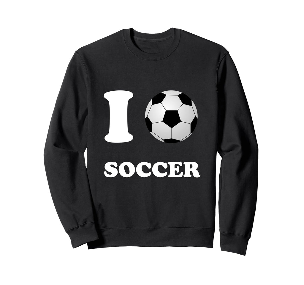 I Love Heart Soccer Ball Futbol Sweatshirt - Custom Art Print Men Women