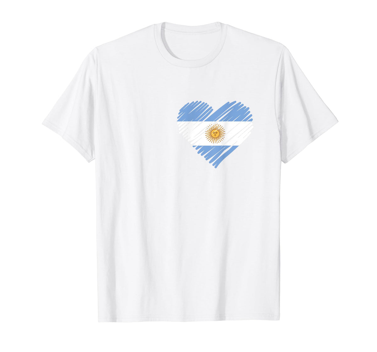 Argentina Heart World Futbol Fan Lover T-Shirt - Custom Art Print Unisex