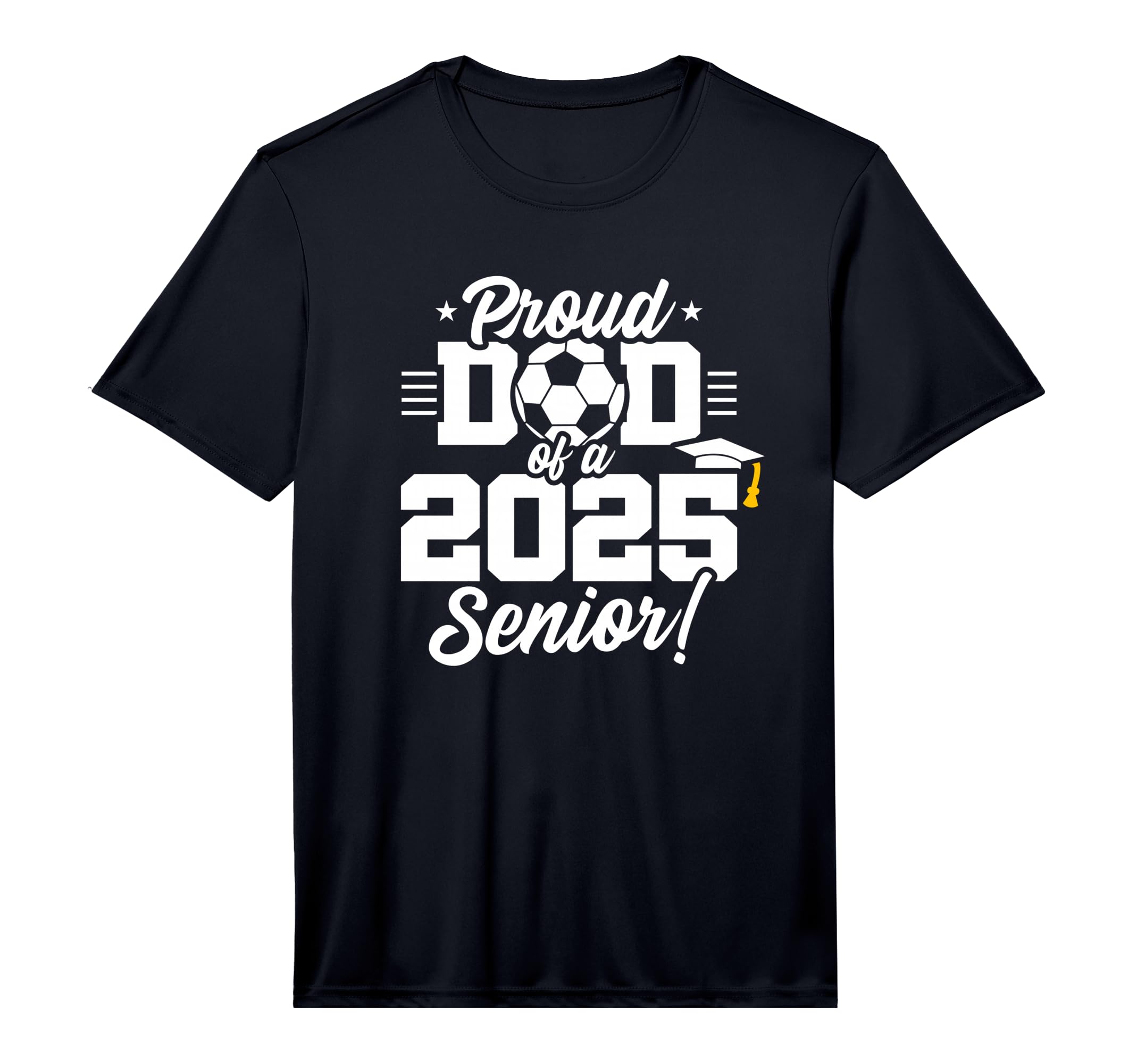 Mens Class 2025 Senior Year Soccer T-Shirt - Fun Novelty Design for Adults