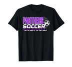 Purple Panthers Soccer Mom Game T-Shirt - Casual Everyday Wear Men Women