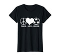 Soccer Player Coach Sports Peace T-Shirt - Casual Everyday Wear for Adults