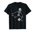 Skeleton Soccer Funny Halloween Party T-Shirt - Graphic Print for Adults