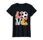 Groovy Soccer Love Soccer Lover Teens T-Shirt - Graphic Print for Adults