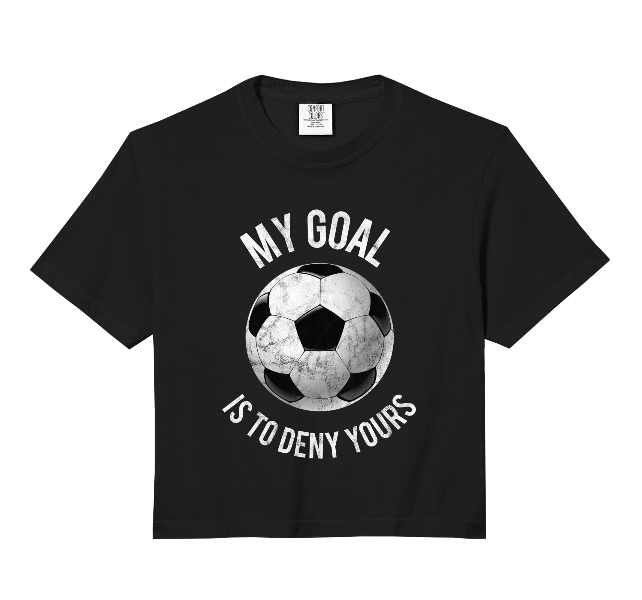 My Goal Is To Deny Yours Goalkeeper Hoodie - Minimalist Print for Adults