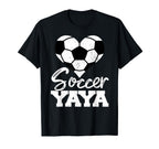 Soccer Yaya Heart Funny Heartfelt Love T-Shirt - Aesthetic Graphic Unisex