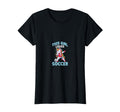 Funny Loves Soccer Sport T-Shirt - Casual Everyday Wear Men Women