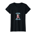 Funny Loves Soccer Sport T-Shirt - Casual Everyday Wear Men Women