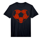 Football Heart Gift Soccer Player T-Shirt - Fun Novelty Design Men Women