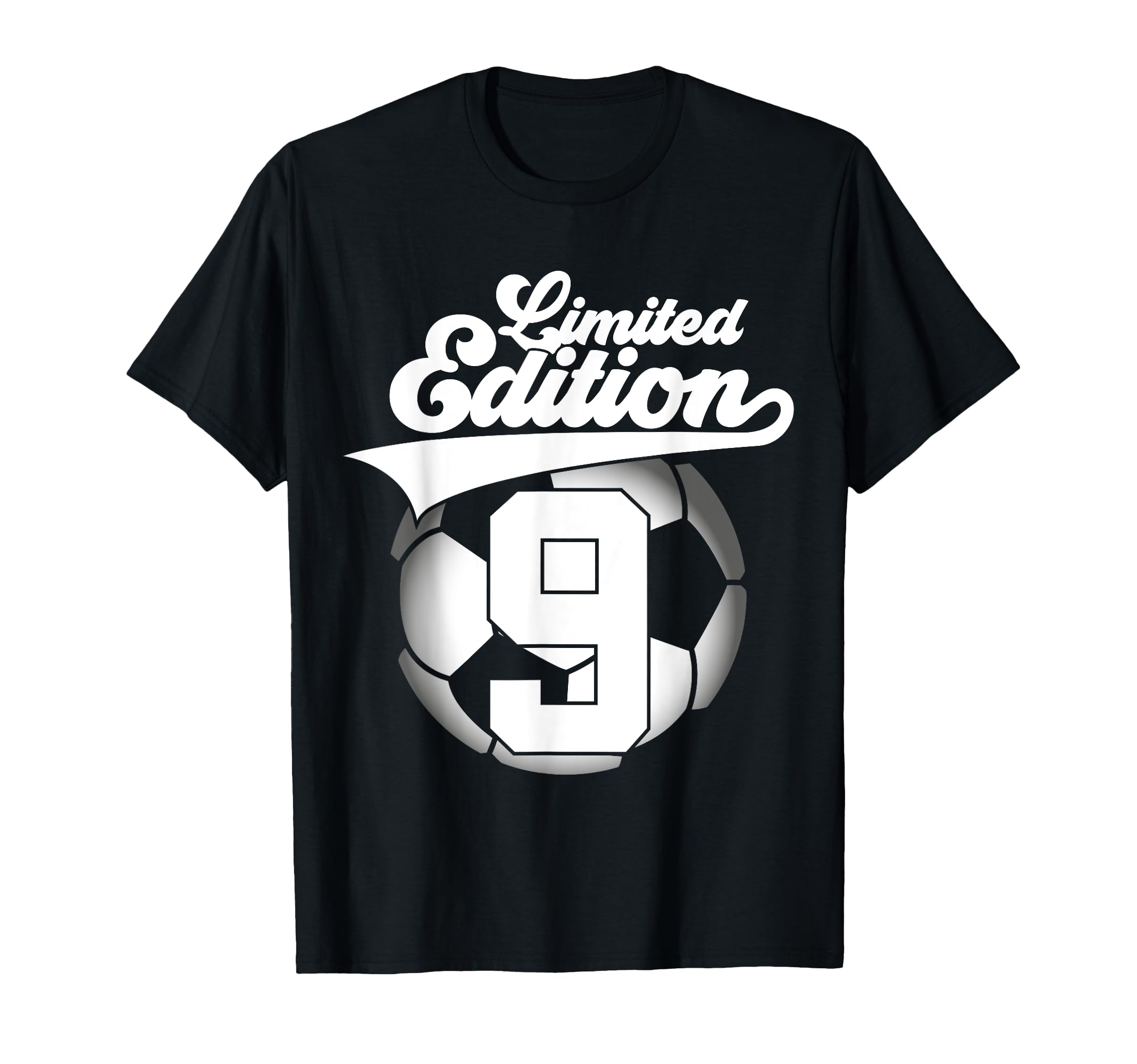 9 Years Football Soccer 9Th Birthday T-Shirt - Unique Graphic Unisex