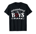 Outnumbered Funny Mom Soccer Family T-Shirt - Unique Graphic for Adults