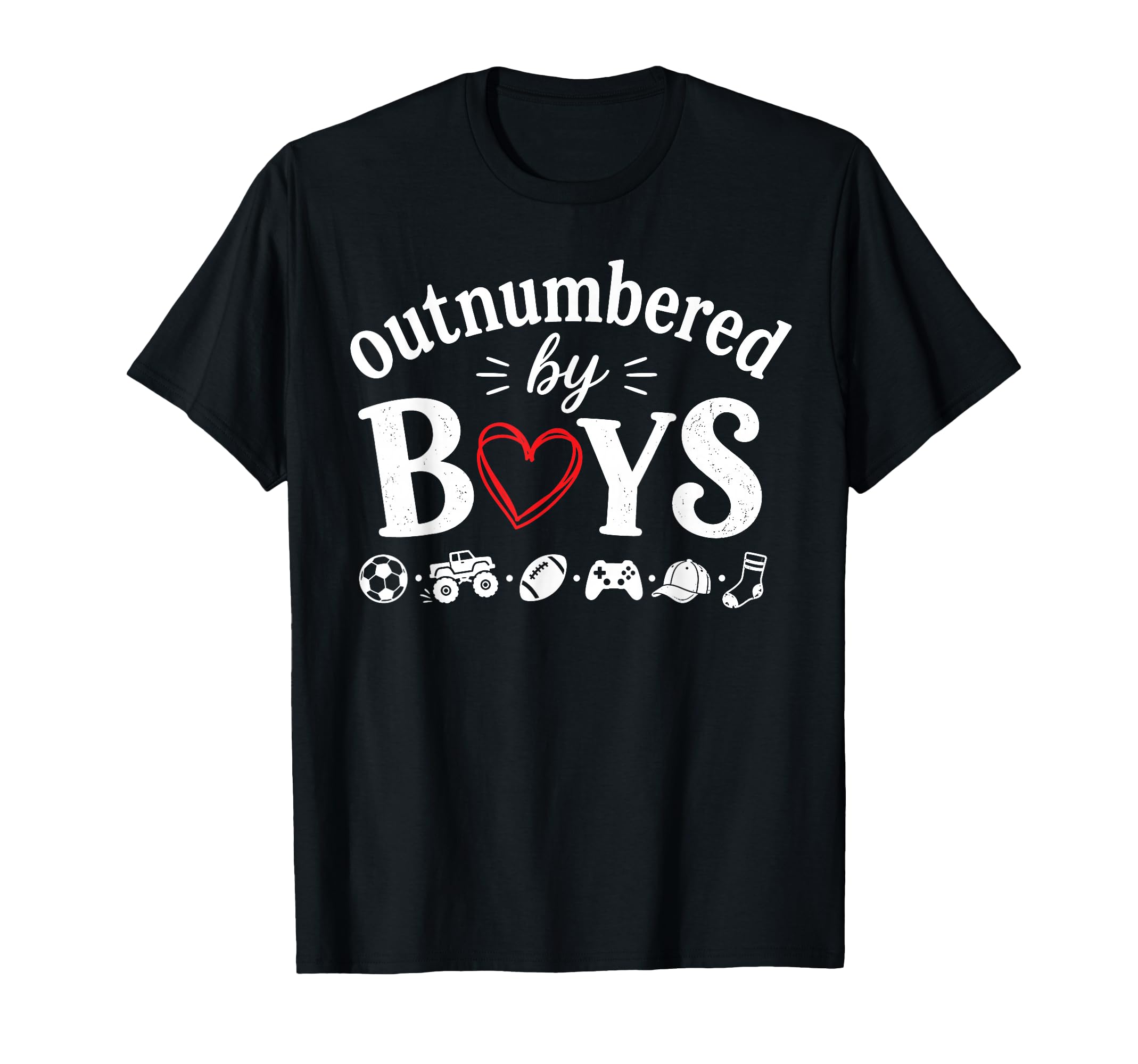 Outnumbered Funny Mom Soccer Family T-Shirt - Unique Graphic for Adults